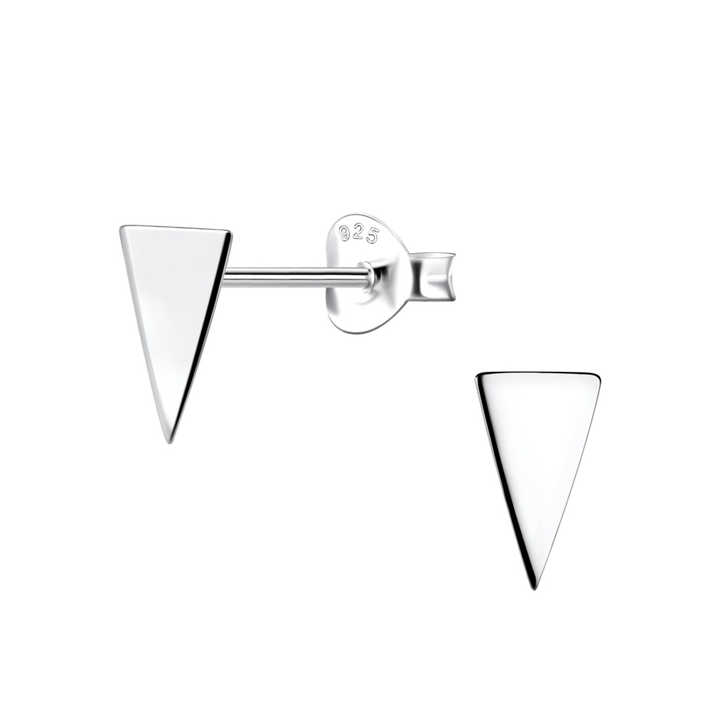 Puces d'oreilles triangle en argent