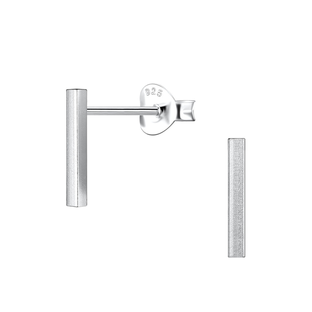 Puces d'oreilles barre en argent