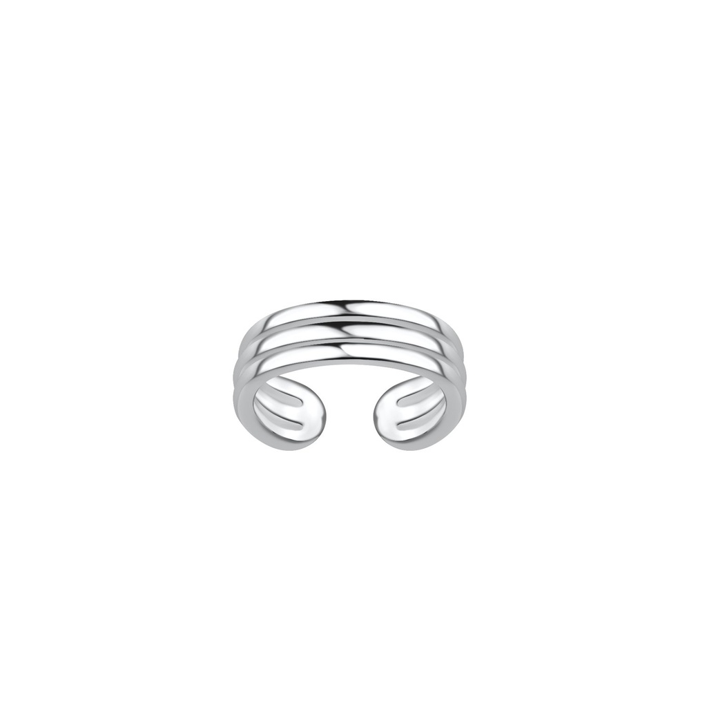 Ear cuff triple ligne en argent