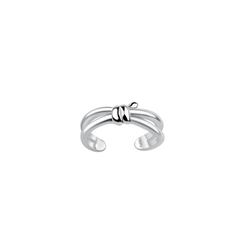 [10031306] Silver Knot Ear Cuff