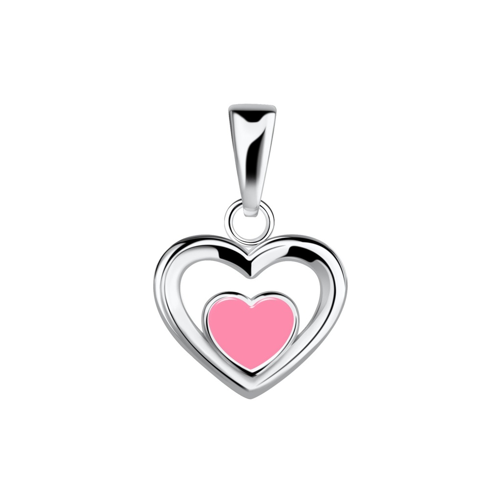 [10031107] Pendentif cœur en argent