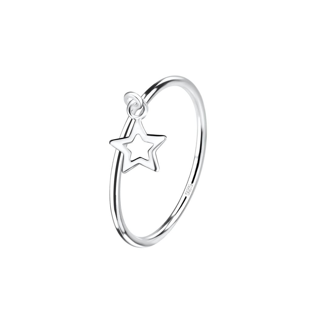Silver Star Charm Ring