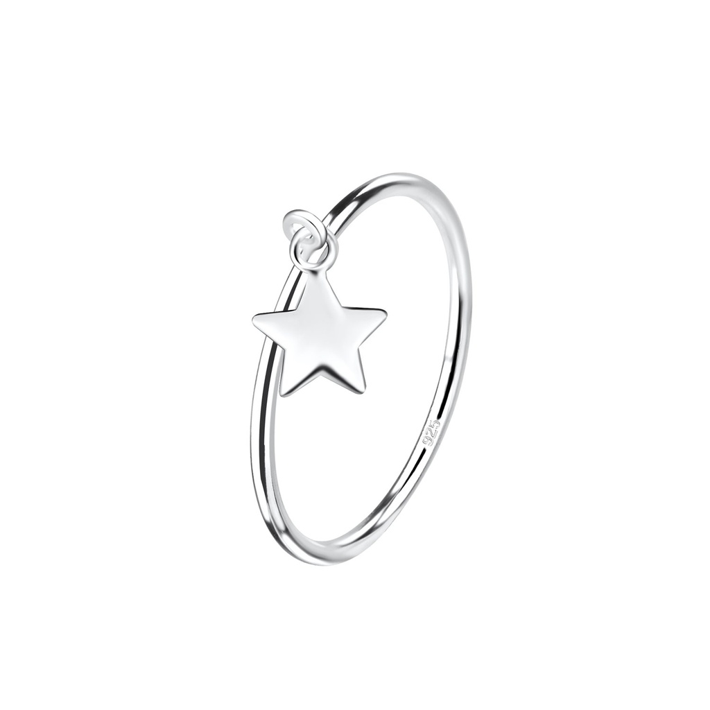 Silver Star Charm Ring