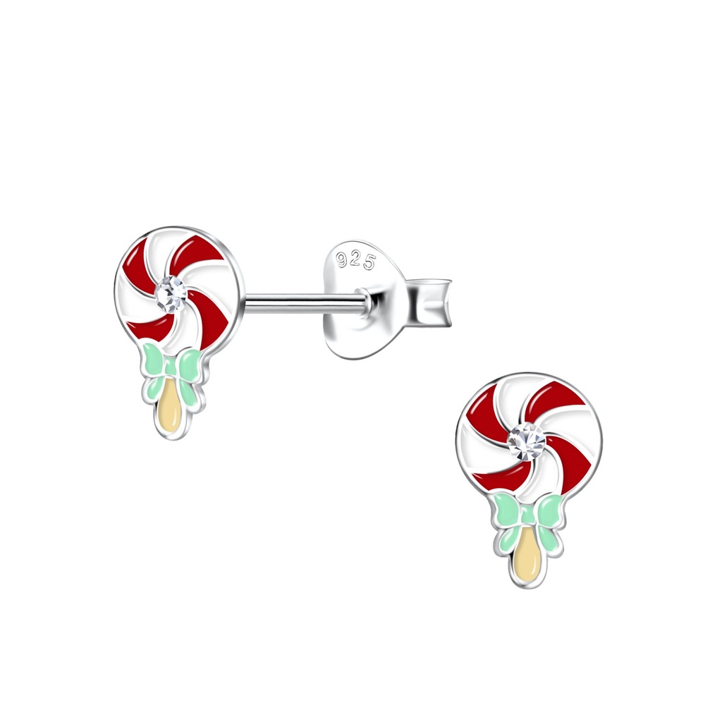 Puces d'oreilles bonbon en argent