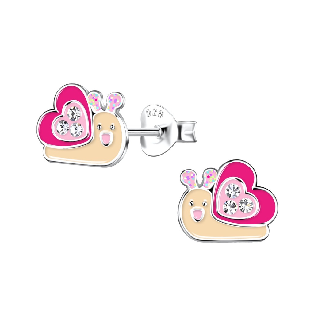 Silver Snail Stud Earrings