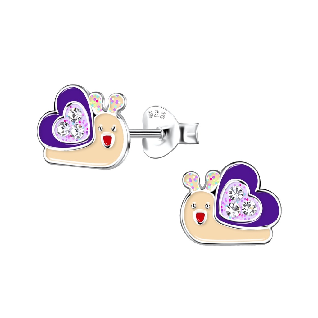 Puces d'oreilles escargot en argent