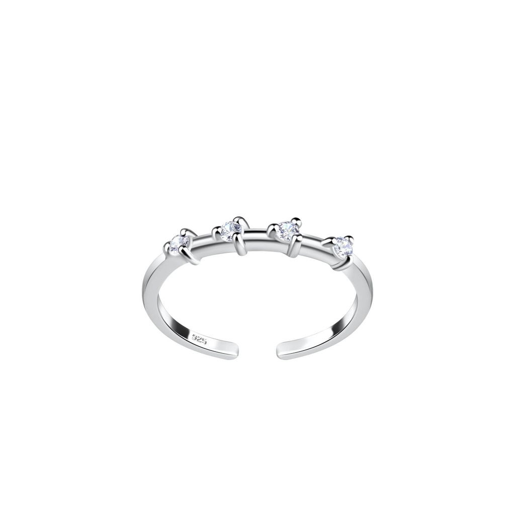 [10030144] Bague d'orteil pierre quatre en argent