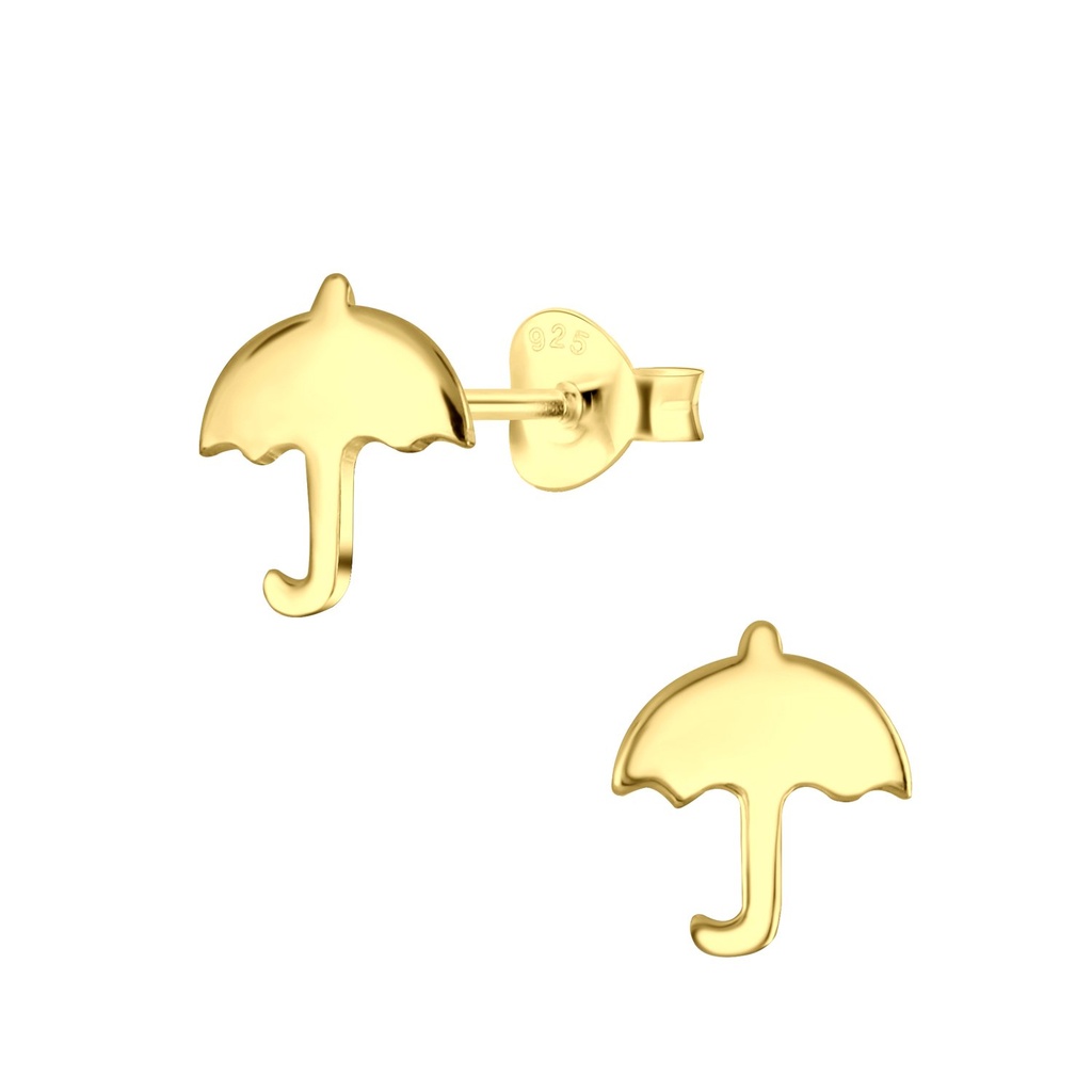 Silver Umbrella Stud Earrings