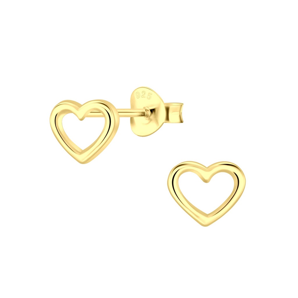 [10023219] Puces d'oreilles cœur en argent