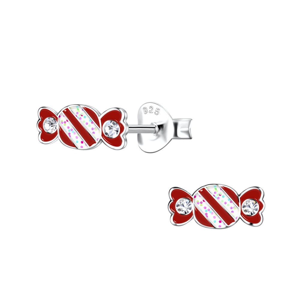 Puces d'oreilles bonbon en argent