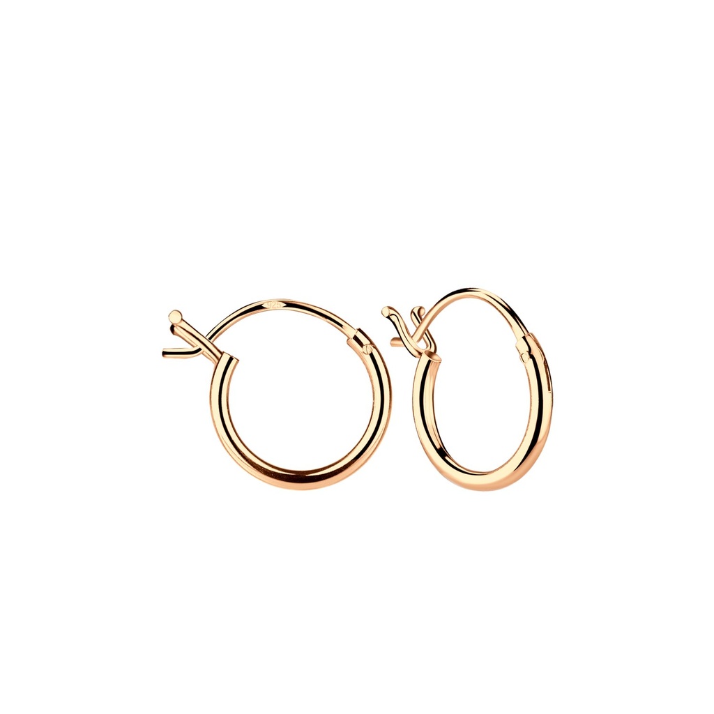 [10011412] 10mm Silver French Lock Hoop Earrings