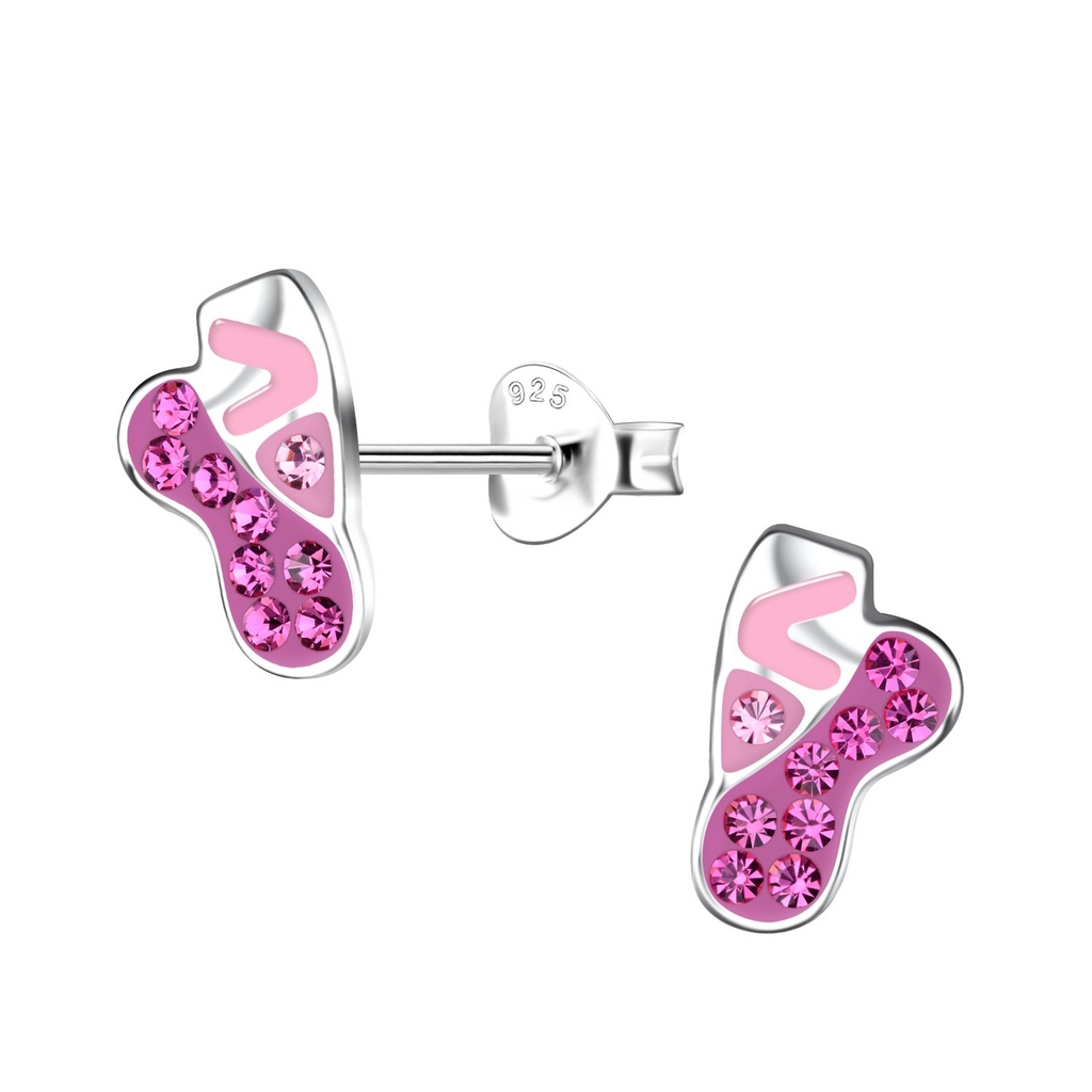 Puces d'oreilles chausson de danse en argent