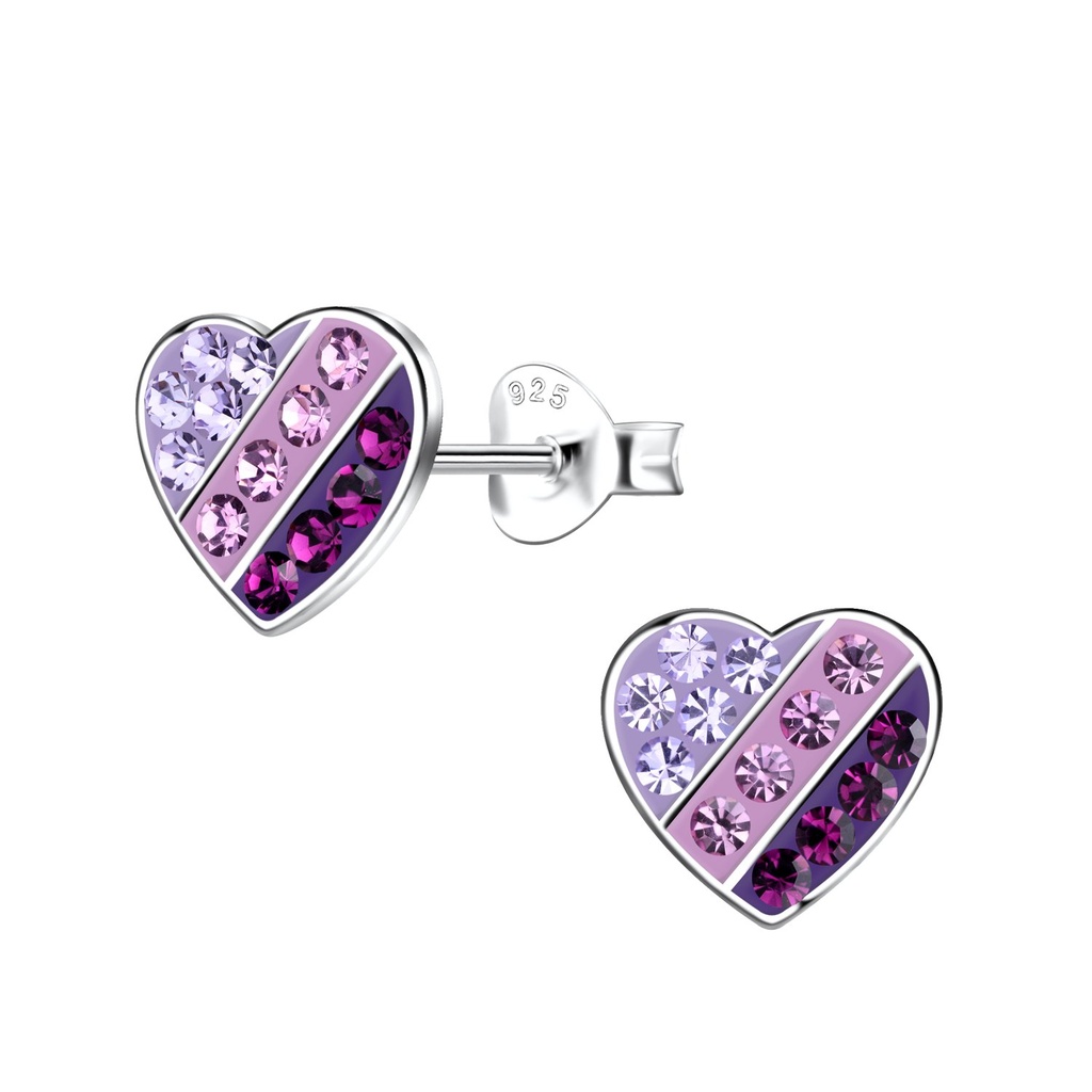 [10030996] Silver Heart Stud Earrings