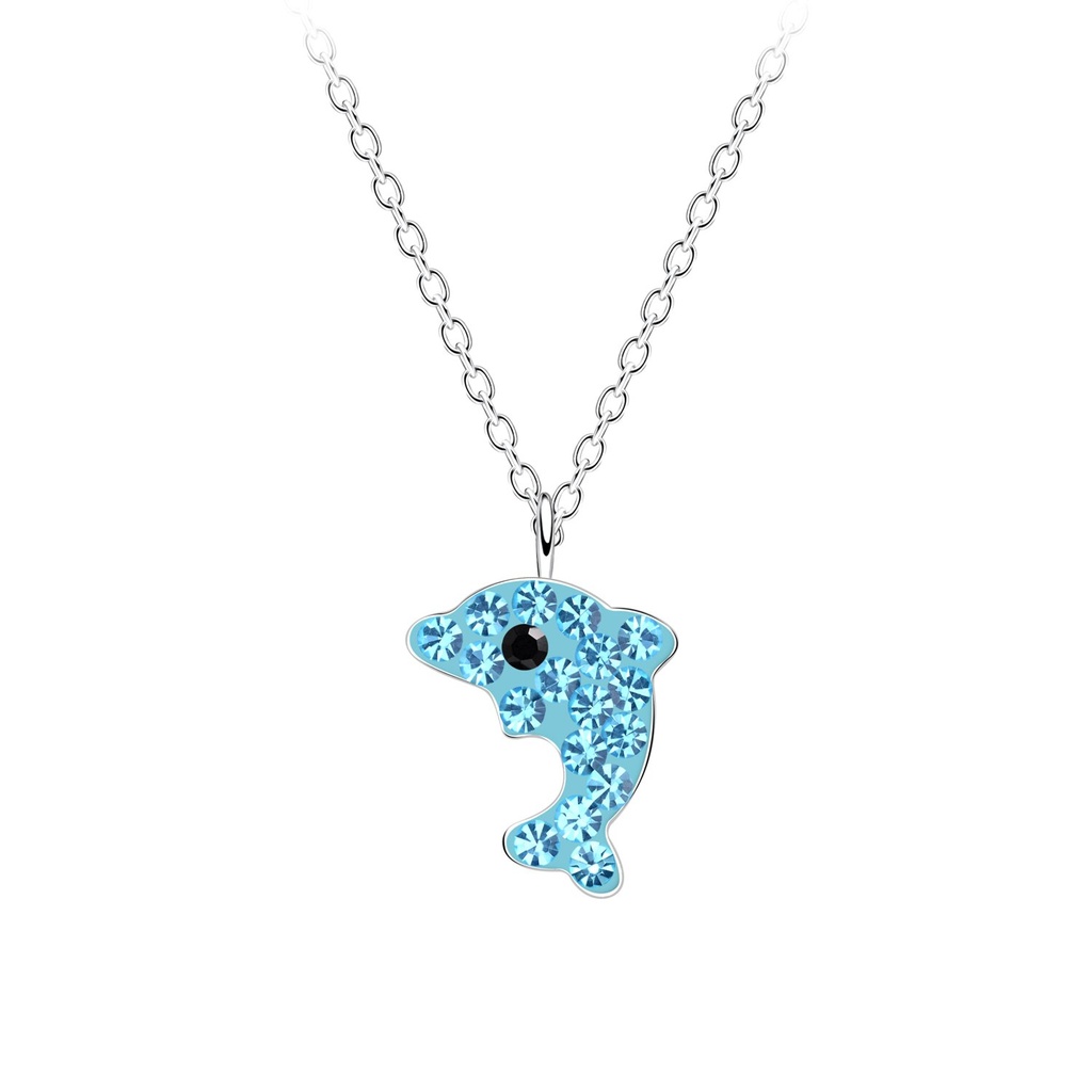 [10030355] Silver Dolphin Necklace