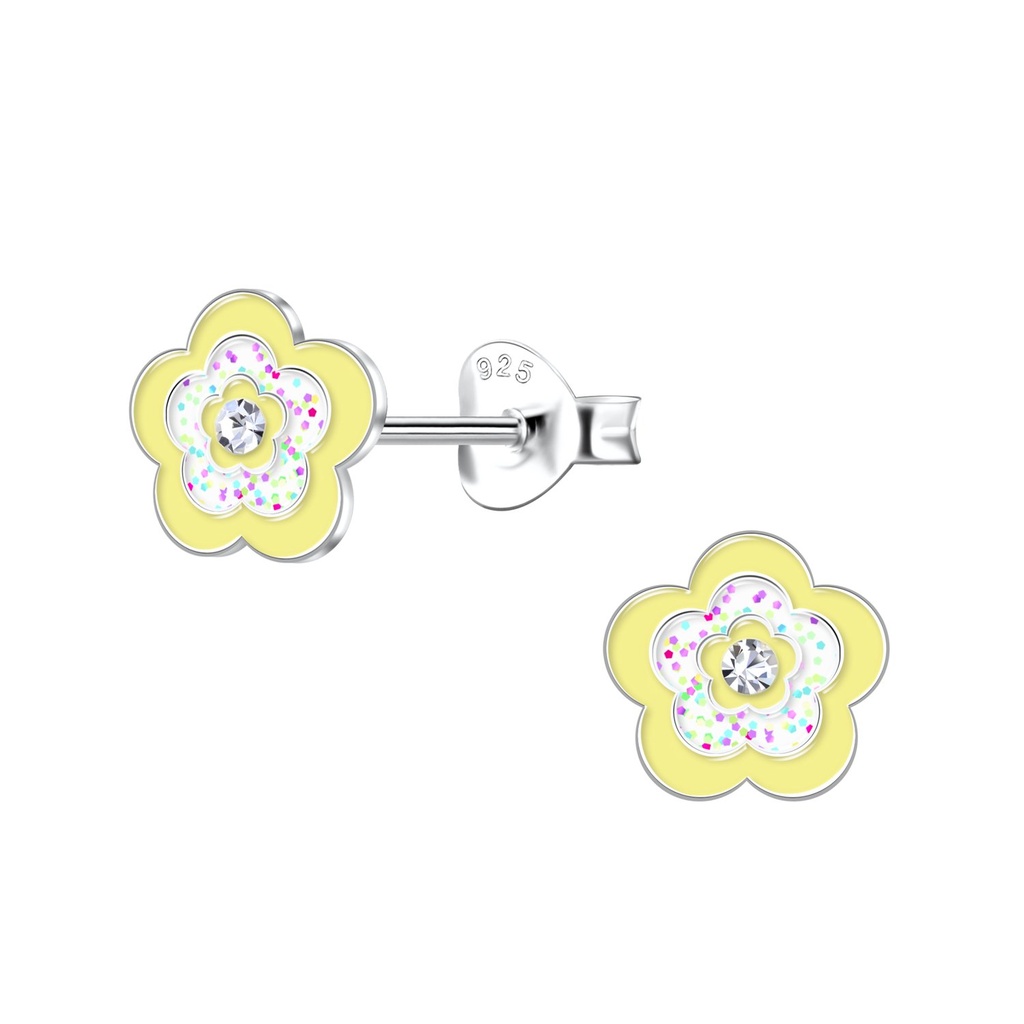 [10031006] Silver Flower Stud Earrings
