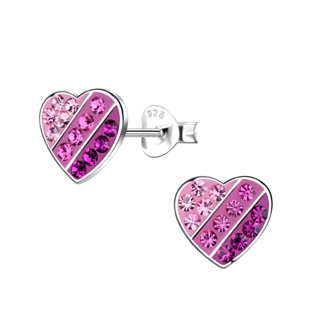 [10030995] Silver Heart Stud Earrings