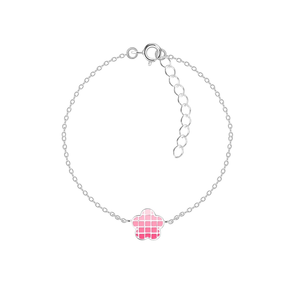 Bracelet fleur en argent