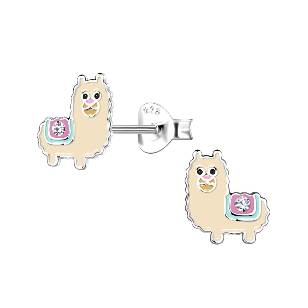 Silver Alpaca Stud Earrings