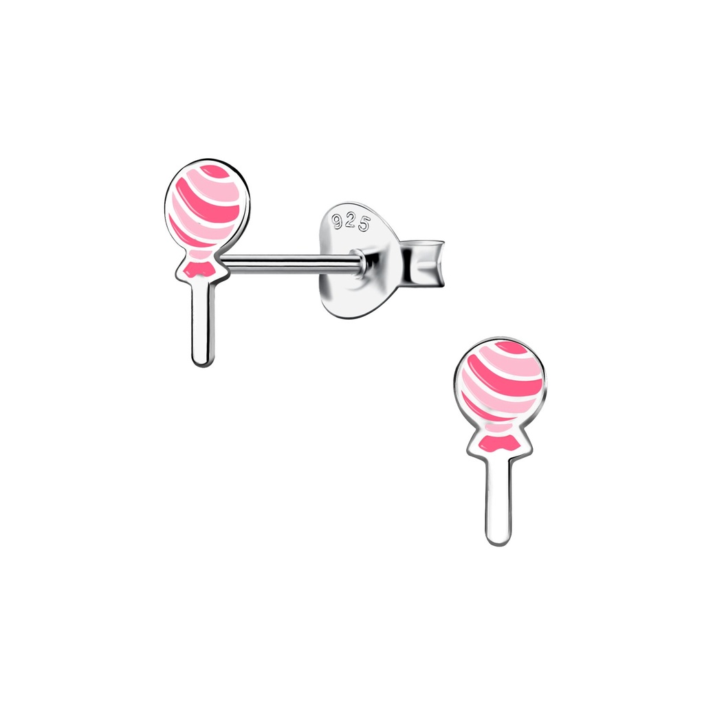 Puces d'oreilles bonbon en argent