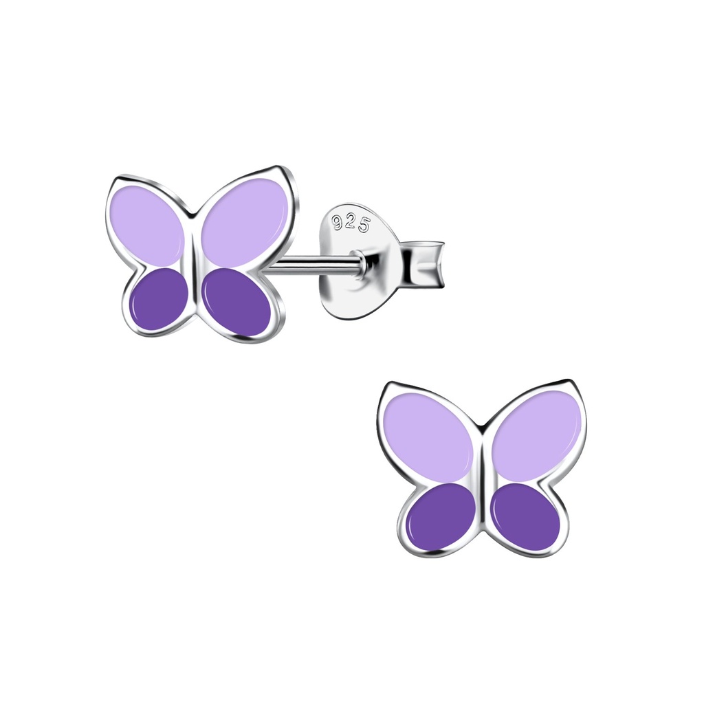 Silver Butterfly Stud Earrings