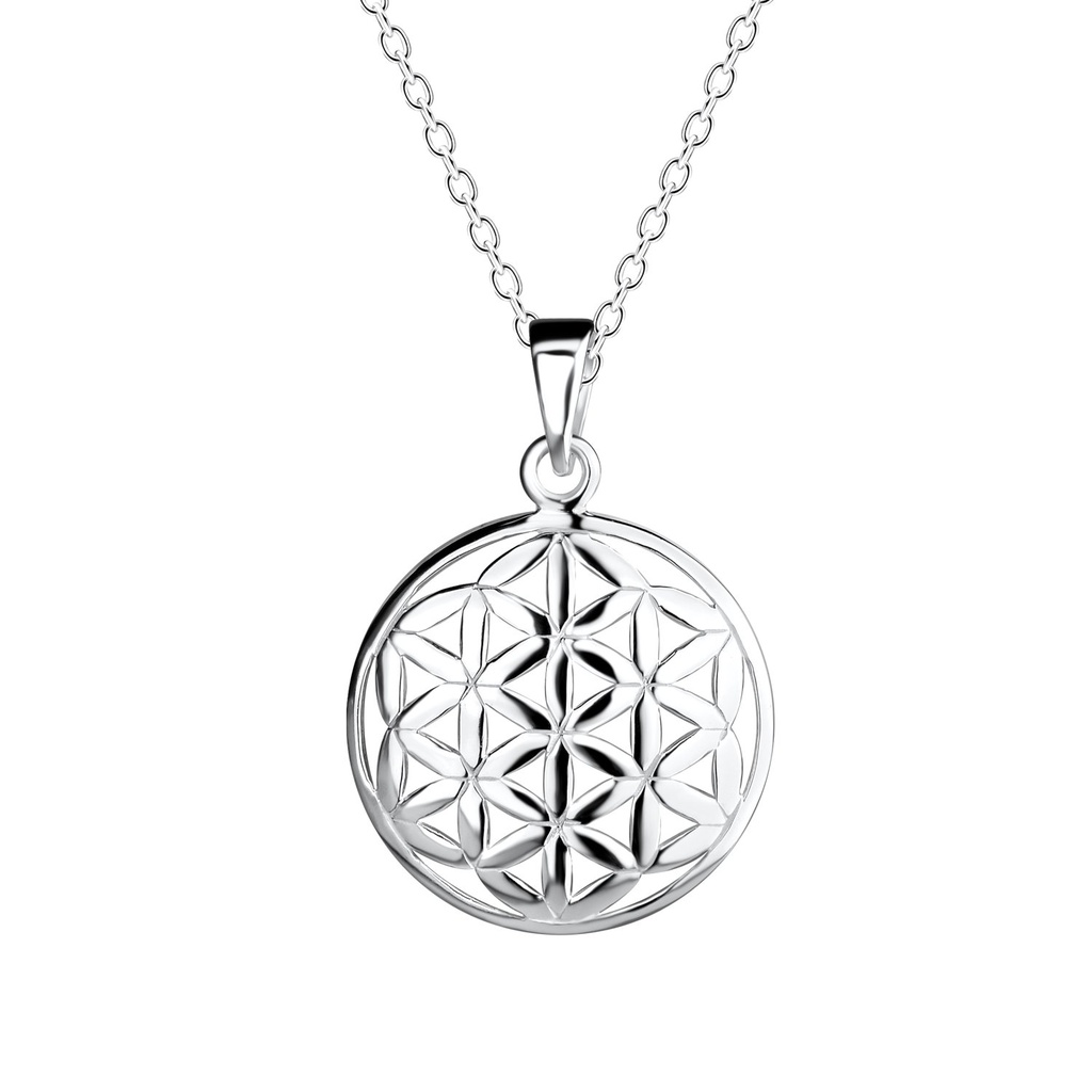 Collier fleur de vie en argent