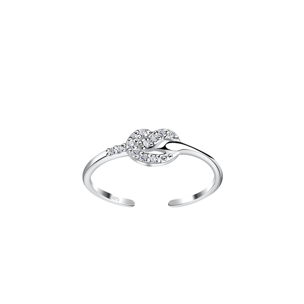 Bague d'orteil nœud en argent