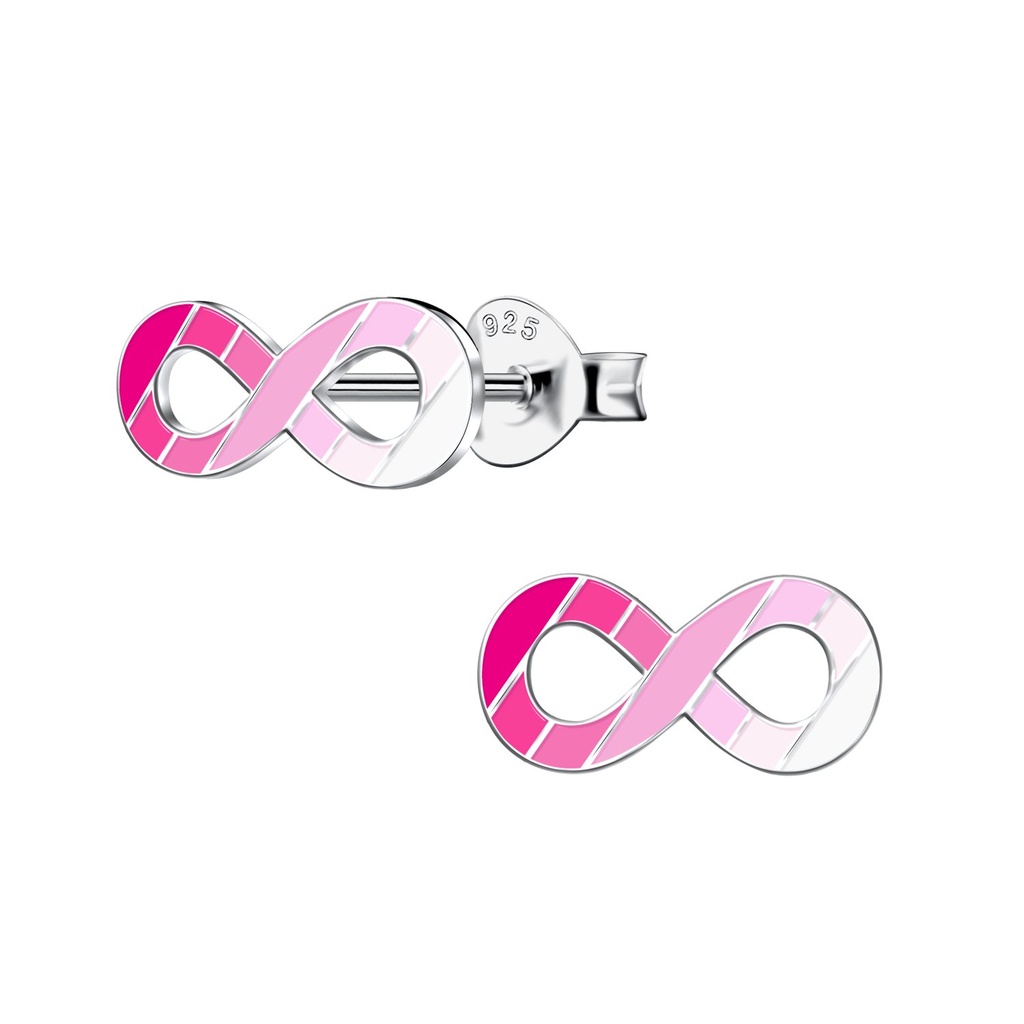 Silver Infinity Stud Earrings
