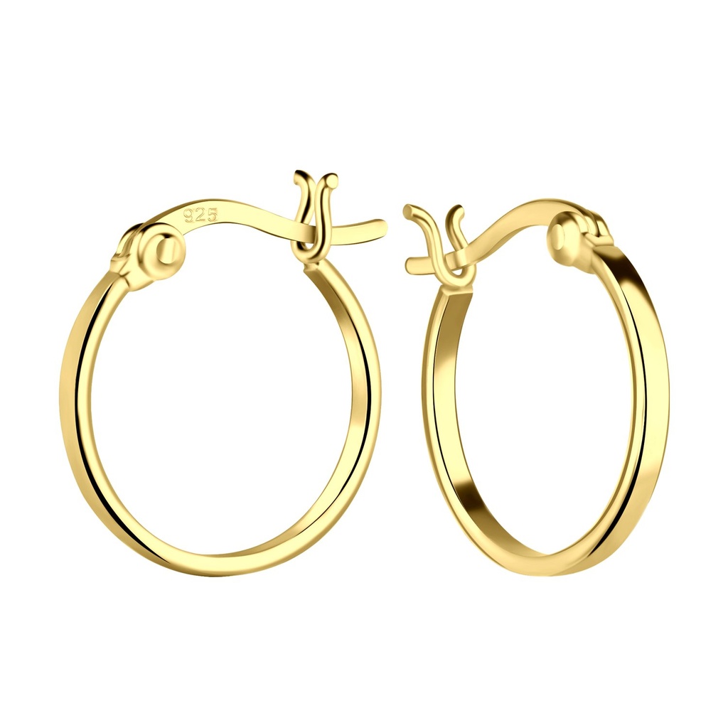 [10029732] 16mm Silver French Lock Hoop Earrings