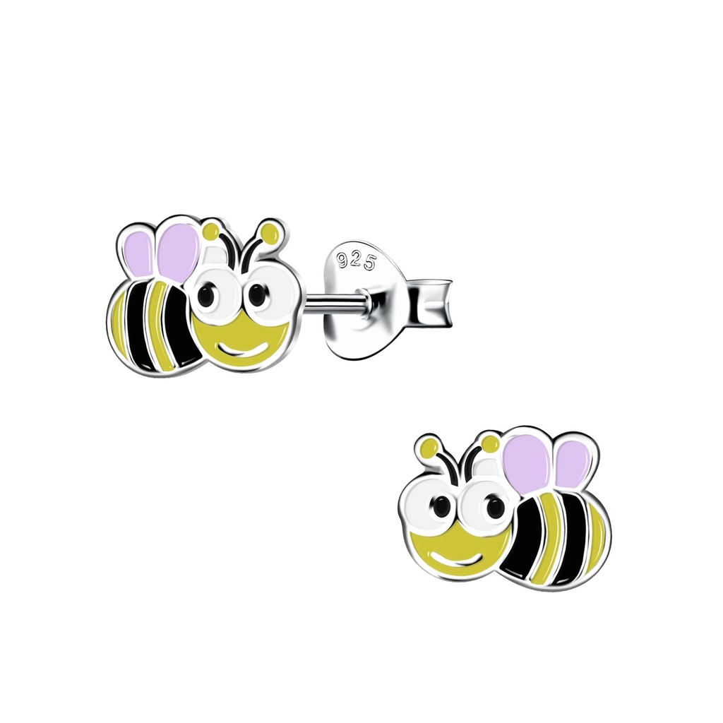 Silver Bee Stud Earrings