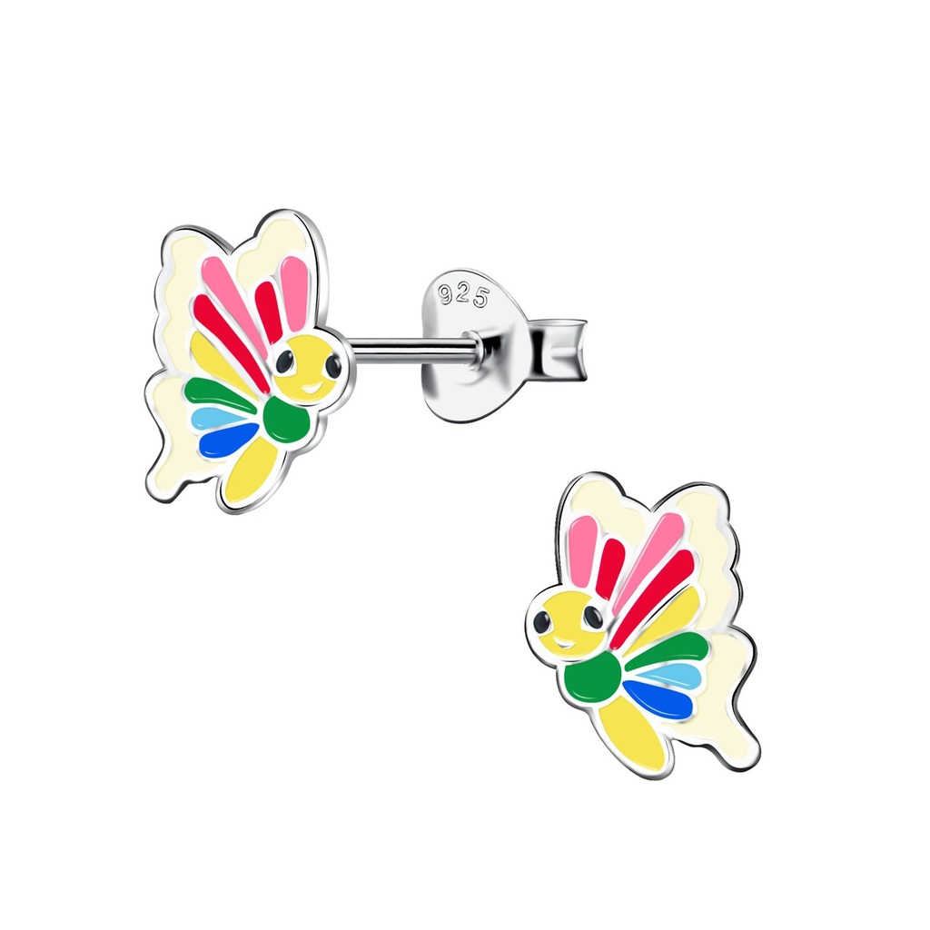 Silver Butterfly Stud Earrings