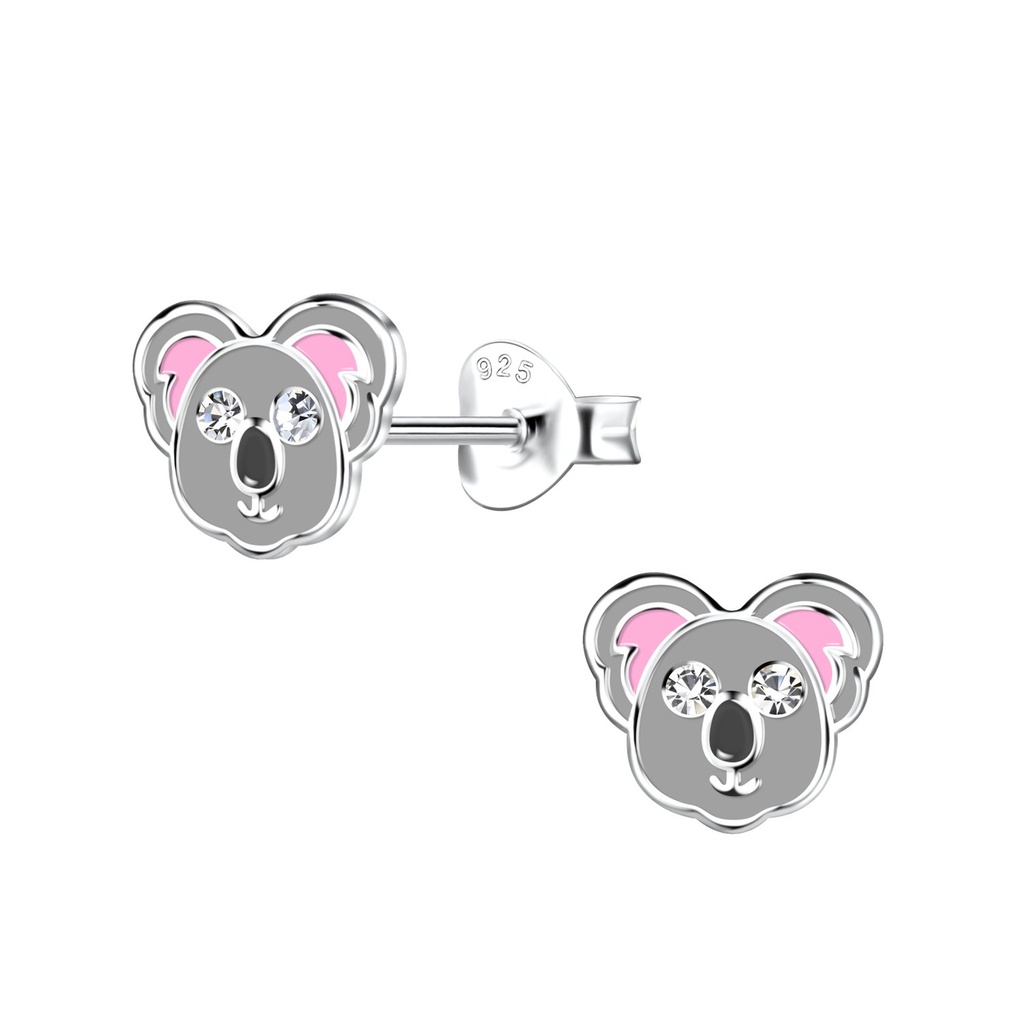 Puces d'oreilles koala en argent