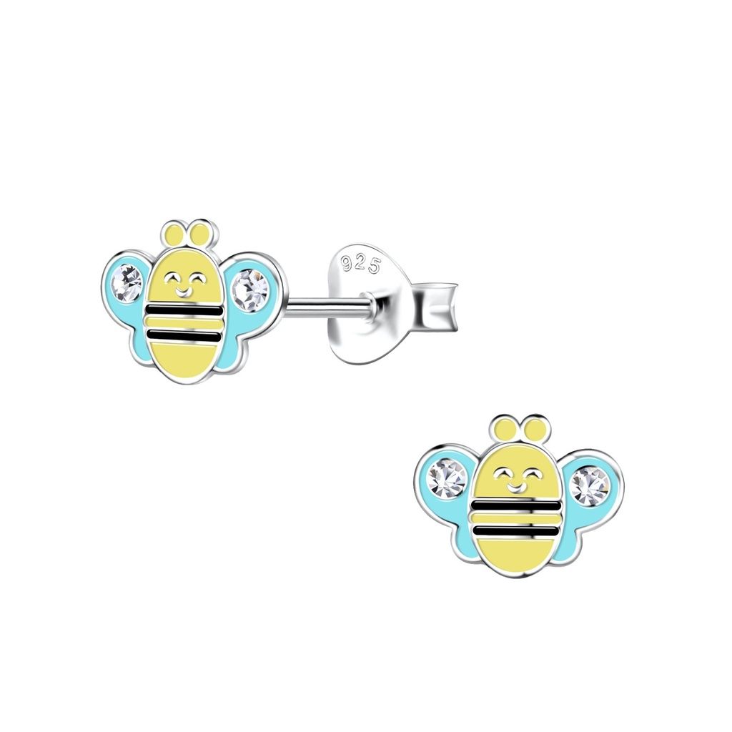 Silver Bee Stud Earrings