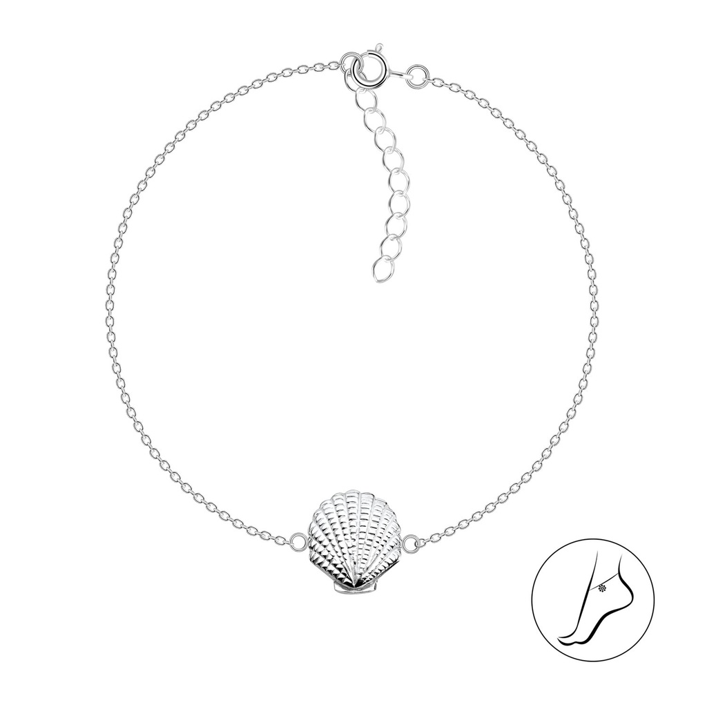 [10013268] Silver Shell Anklet