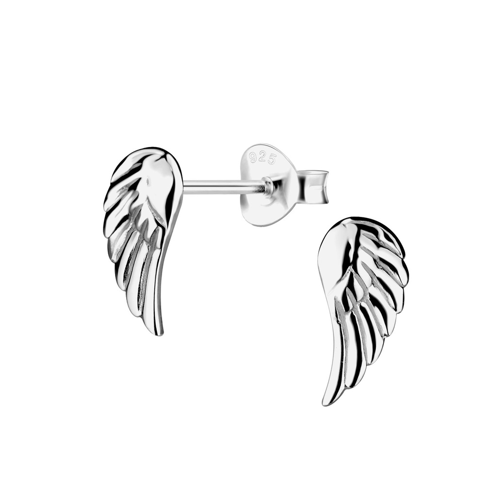 [10030744] Silver Wing Stud Earrings