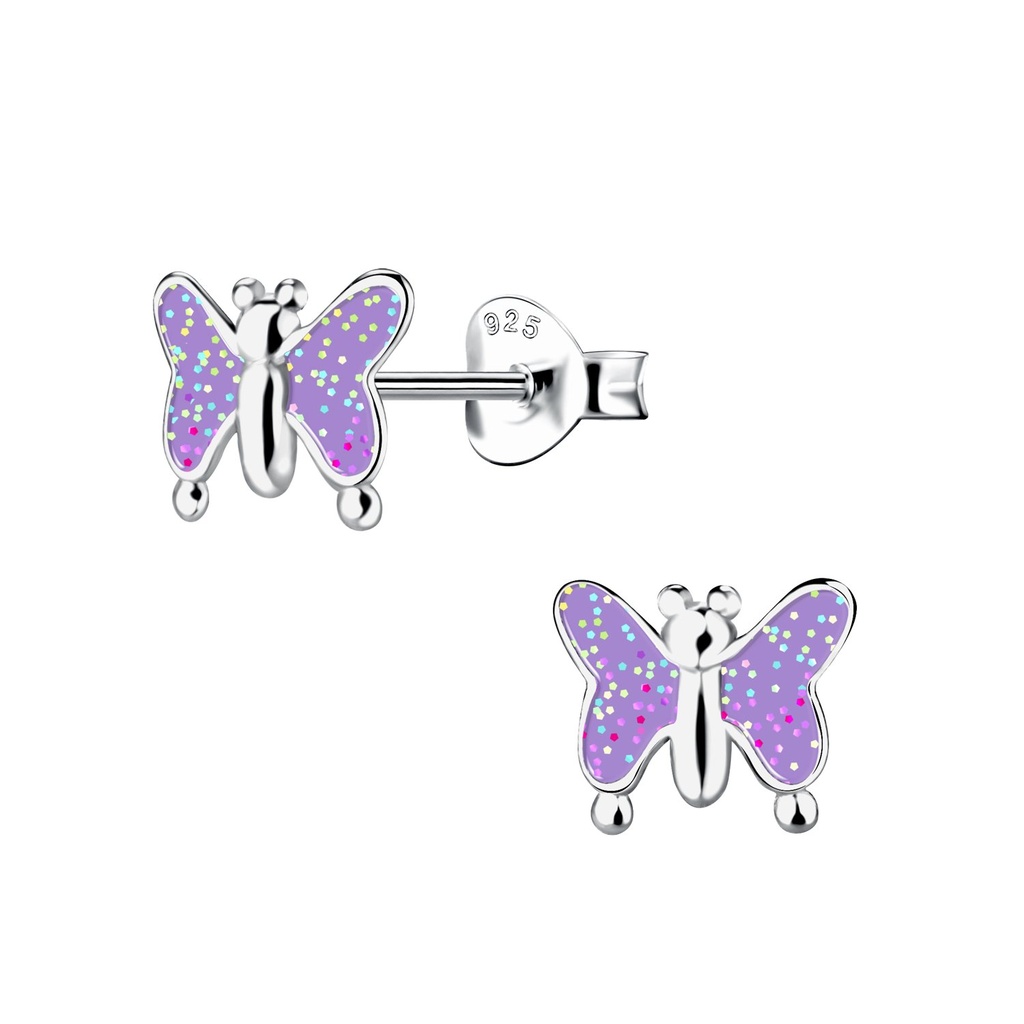 Silver Butterfly Stud Earrings