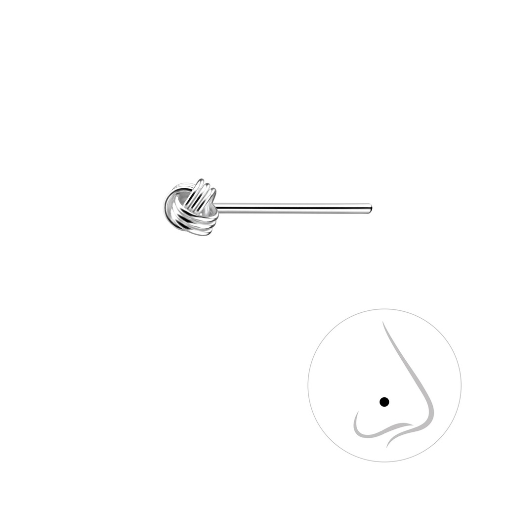 Silver Knot Nose Stud