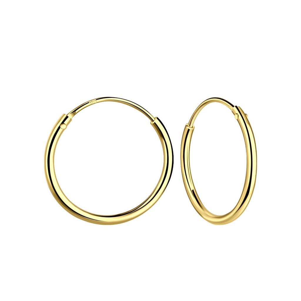 [10029836] Créoles fines en argent 14 mm