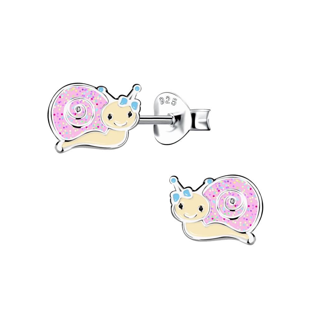 Silver Snail Stud Earrings