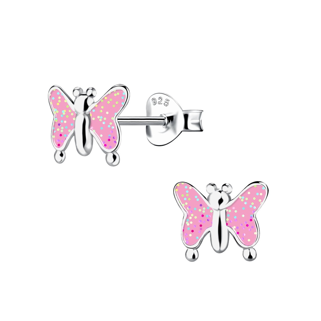 Silver Butterfly Stud Earrings