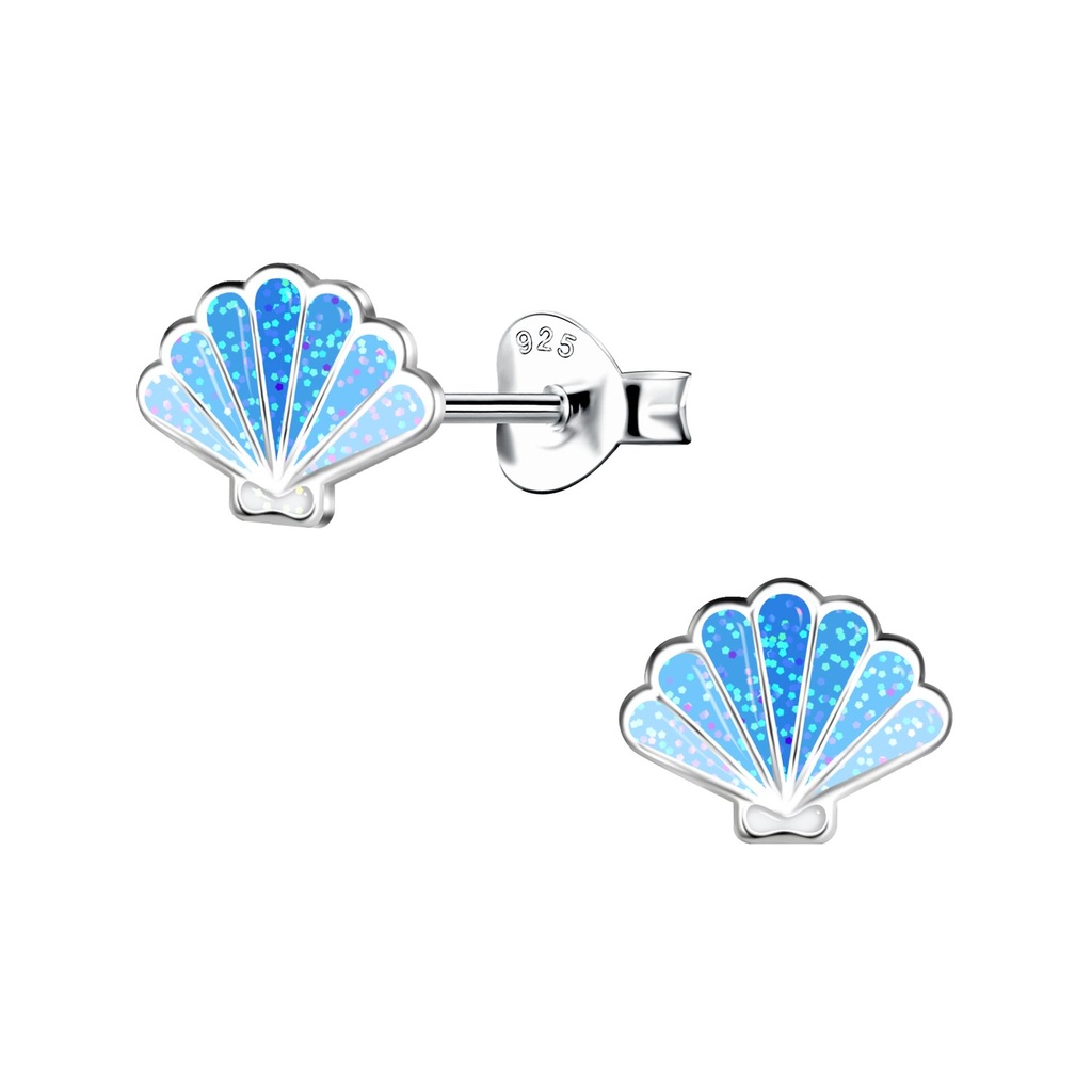 Silver Shell Stud Earrings