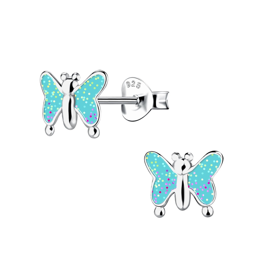 Silver Butterfly Stud Earrings