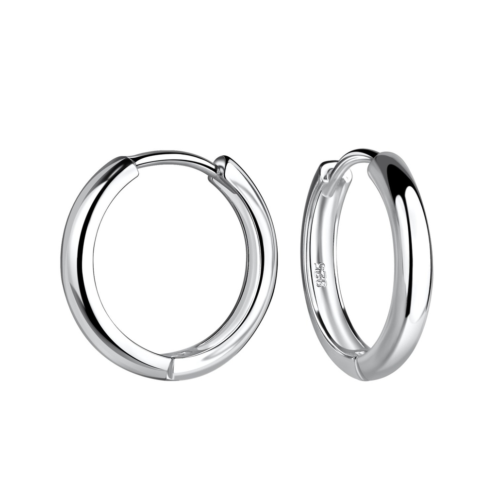 [10030456] 16mm Silver Huggie Earrings