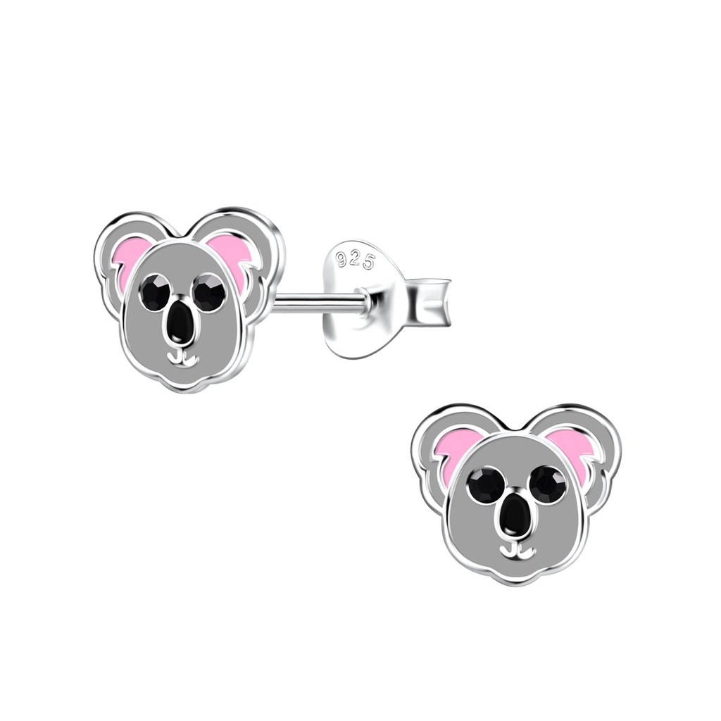 Puces d'oreilles koala en argent