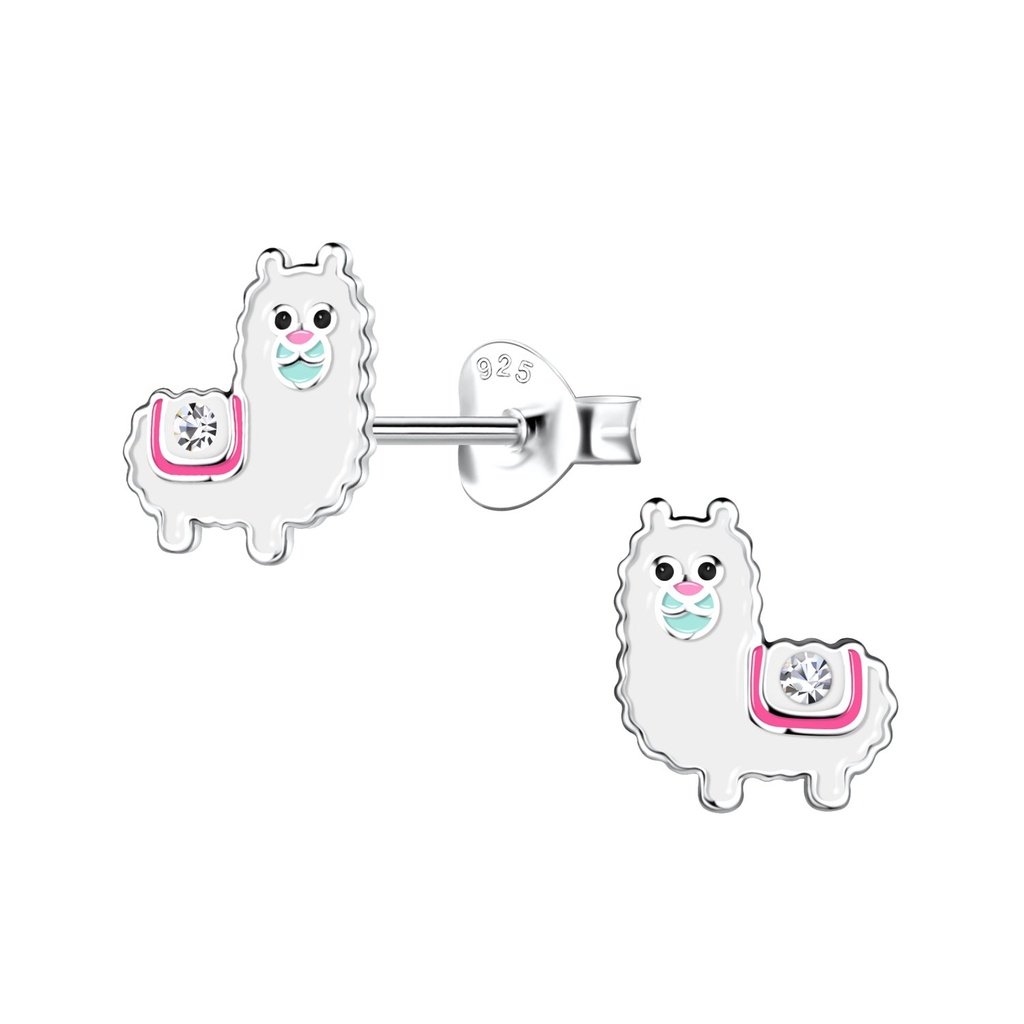 [10030939] Silver Alpaca Stud Earrings