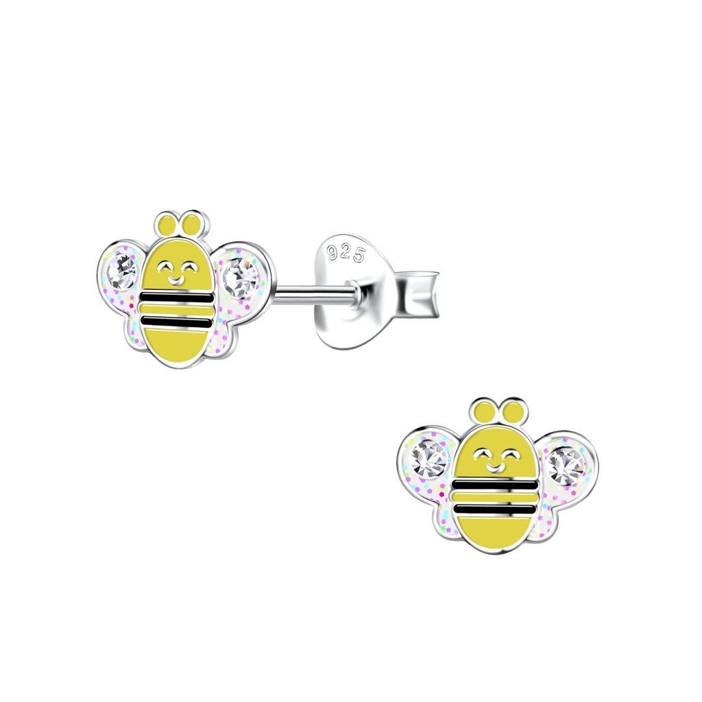 Silver Bee Stud Earrings