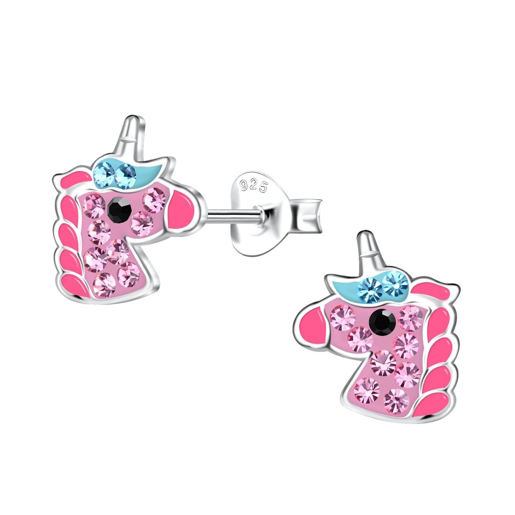 [10030818] Puces d'oreilles licorne en argent