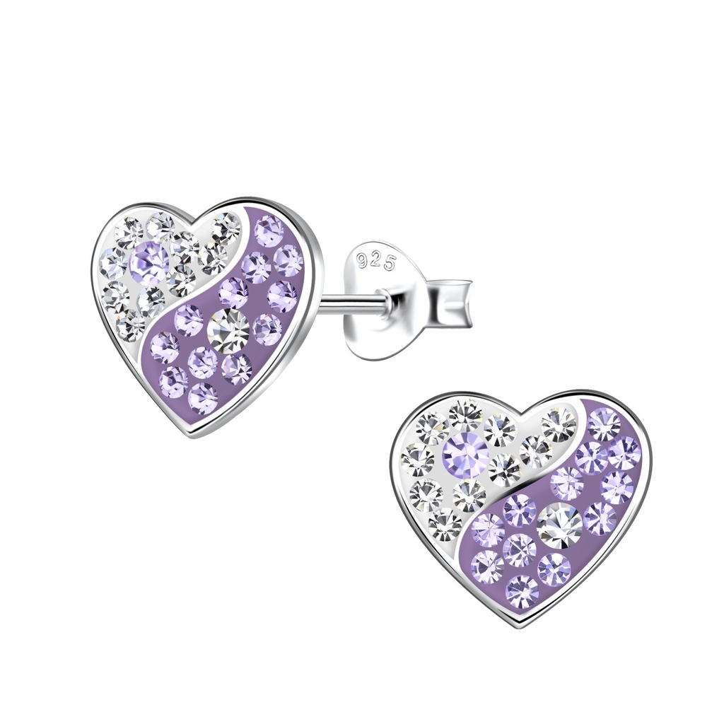 [10030339] Puces d'oreilles cœur en argent
