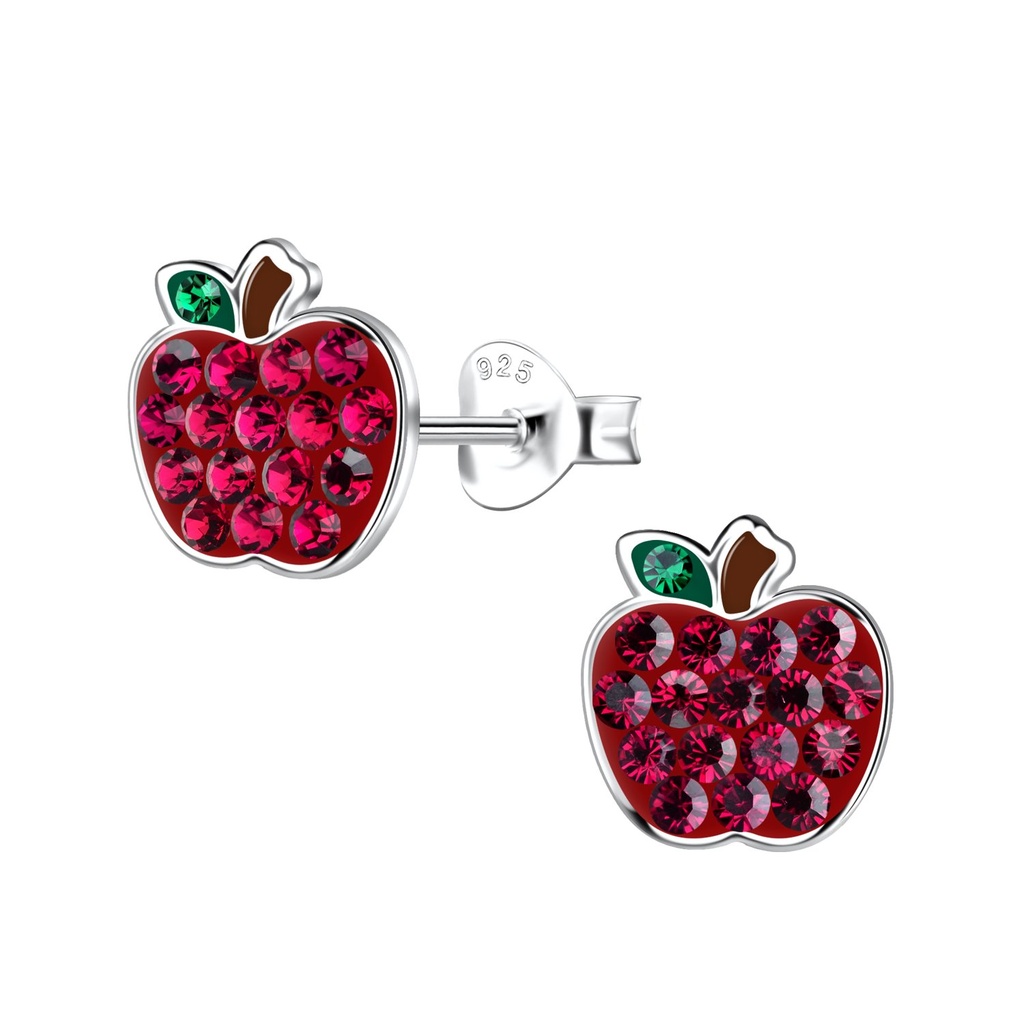 [10030696] Puces d'oreilles pomme en argent