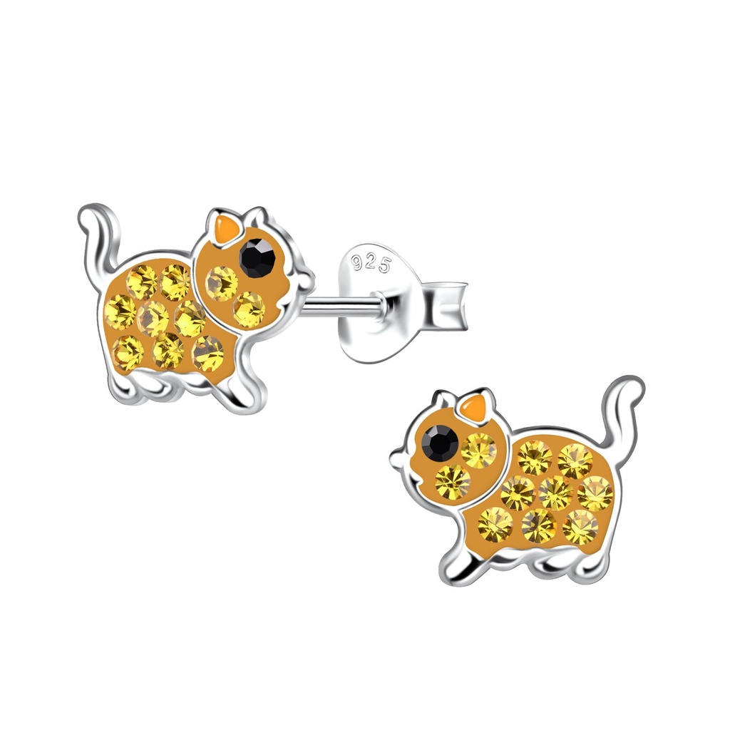 [10030349] Puces d'oreilles chat en argent