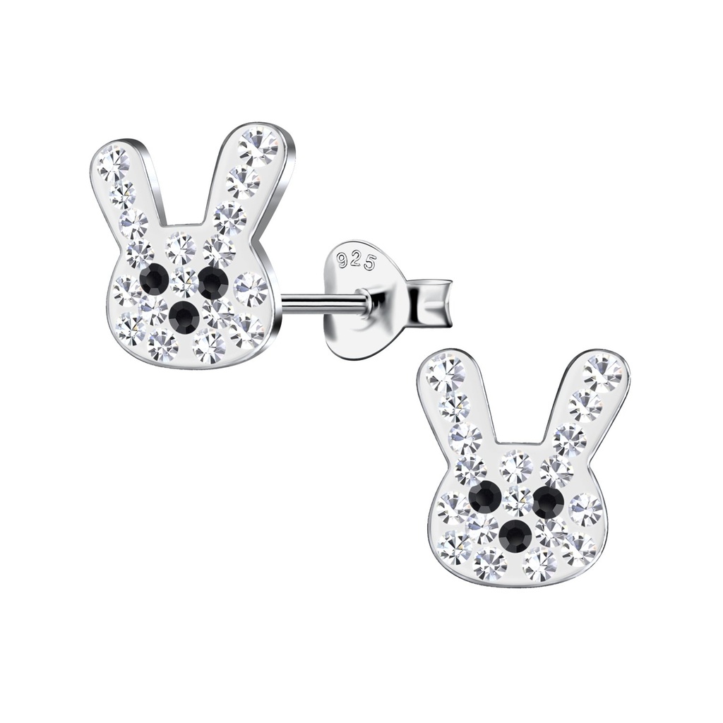 Puces d'oreilles lapin en argent